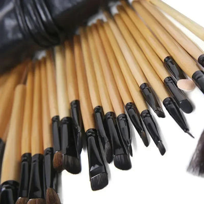 Free Gift Bag and Sponge for 24 pcs Makeup Brush Sets Cosmetics Brushes Eyebrow Powder Foundation Shadows Make Up Tools - Smarsty
