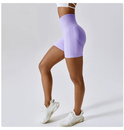 Women Shorts Seamless Sports Shorts For Women Cycling Jogging Fitness High Waist Push Up Gym Shorts Leggings Women Yoga Clothing - Smarsty
