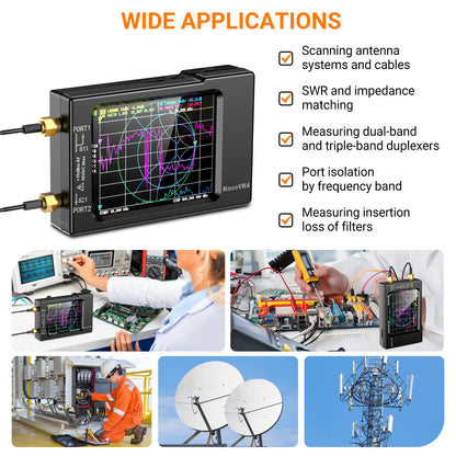 NanoVNA-H Vector Network Analyzer with Spectrum Tuning - Smarsty
