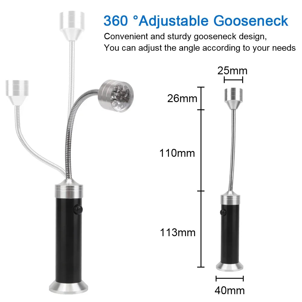 Magnetic LED Grill Light with Flexible Gooseneck - Smarsty