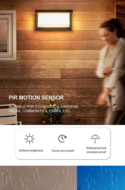LED Wall Light With Motion Sensor For Outdoor Use - Smarsty