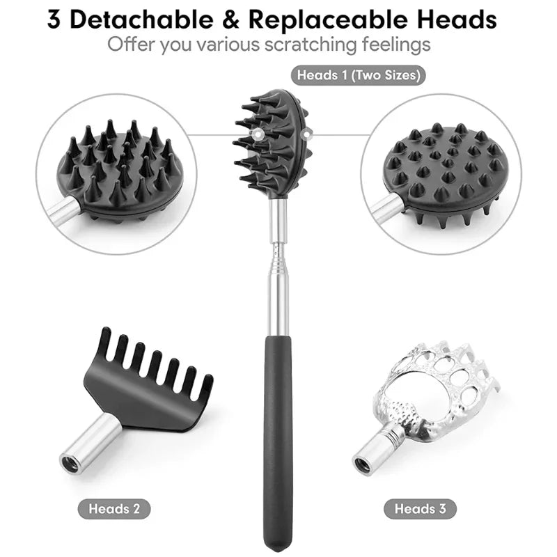 Telescopic Back Scratcher Massager Kit for Itch Relief - Smarsty