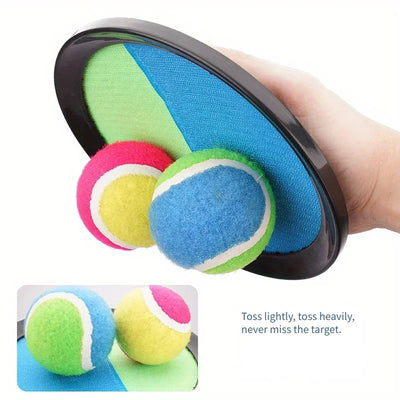1Set Kids Sucker Sticky Ball Toy Outdoor Sports Catch Ball Game Set Throw And Catch Parent-Child Interactive Outdoor Toys by Smarsty
