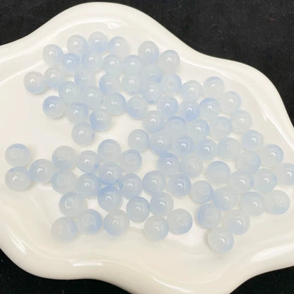 50Pcs 8mm Dual Color Glass Spacer Beads Set For Jewelry - Smarsty