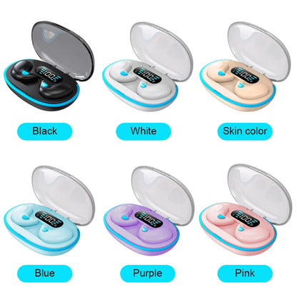BT 5.3 Invisible Sleep Earphones Touch Control Sense-Free Micro Sleep Earbuds IPX5 Waterproof Open Ear Headsets for Better Sleep