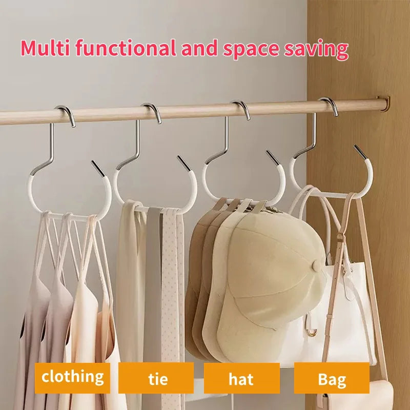 1-5pcs Circle Ring Hat Hanger Non-marking Non-slip Hat Storage Hook Closet Bedroom Saving Space Scarf Towel Tie Hanging Rack by Smarsty