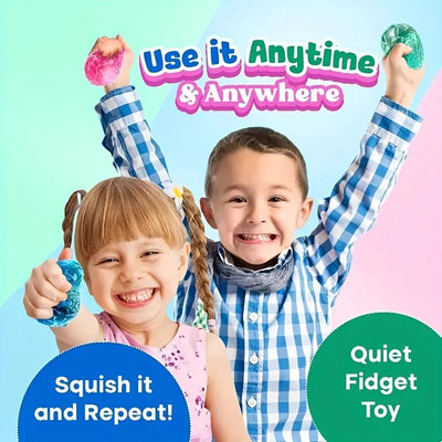 1Pc Squishy Multicolor Texture Ice Ball Squeeze Toy for Kids Adult Soft Pinch Pop Fidget Toys Children Halloween Christmas Gifts - Smarsty