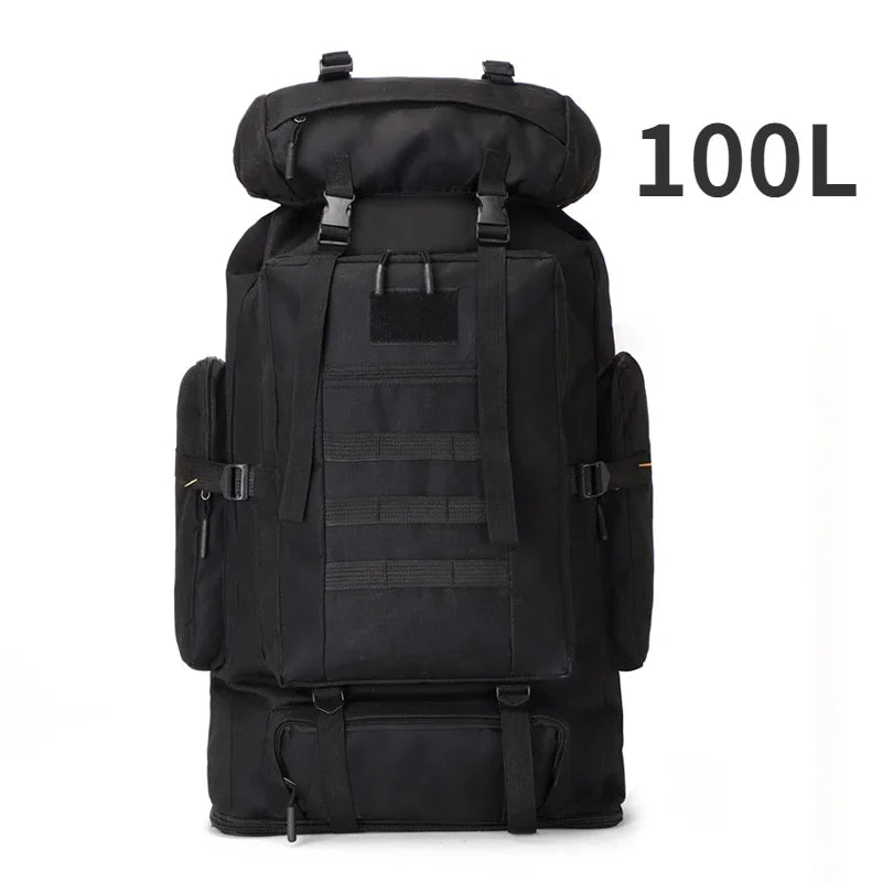 80L/100L  Mountaineering Bag Climb Bag Tactical Backpacks Large Backpack Outdoors Hiking Camping Travel Bags - Smarsty