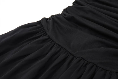 WhereMery Elegant Slip Long Dresses Sexy Women Ruched Bodycon Solid Maxi Dress Spring Y2K Summer Temperament High-waist Vestidos - Smarsty
