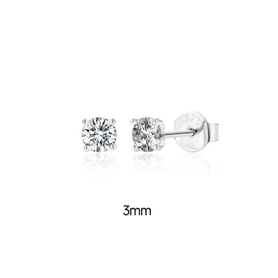 Moissanite Stud Earrings 0.5 To 1.2 Carat Sterling Silver - Smarsty