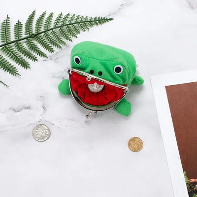 Cute Anime Frog Wallet Coin Purse Kiss Lock Accessory - Smarsty