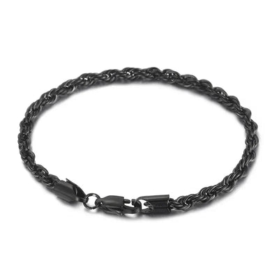 Stainless Steel Twisted Rope Chain Bracelet Waterproof - Smarsty