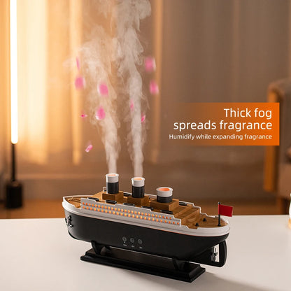 Ship Train Shape Ultrasonic Humidifier With Colorful Lights - Smarsty