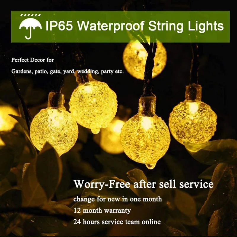 Solar LED String Fairy Lights for Outdoor Decor - Smarsty