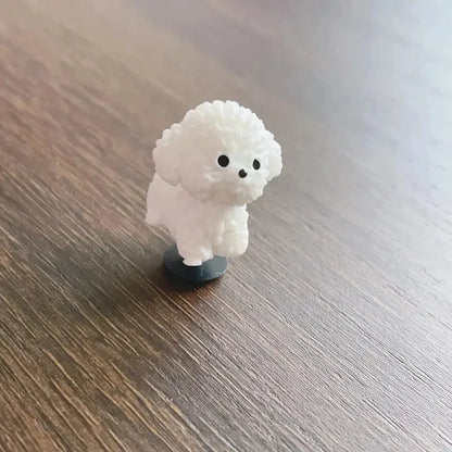3D Cute Mini Puppy  Shoe Decoration Set Detachable Diy Bichon Frise Dog Figurines Accessory, Used For Clogs, Holiday Party Gifts