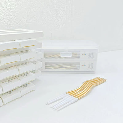 6/12/48pcs/1case Birthday Candles Spiral Cake Candles  Long Thin Cake Candles For Wedding Party And Cake Decoration - Smarsty