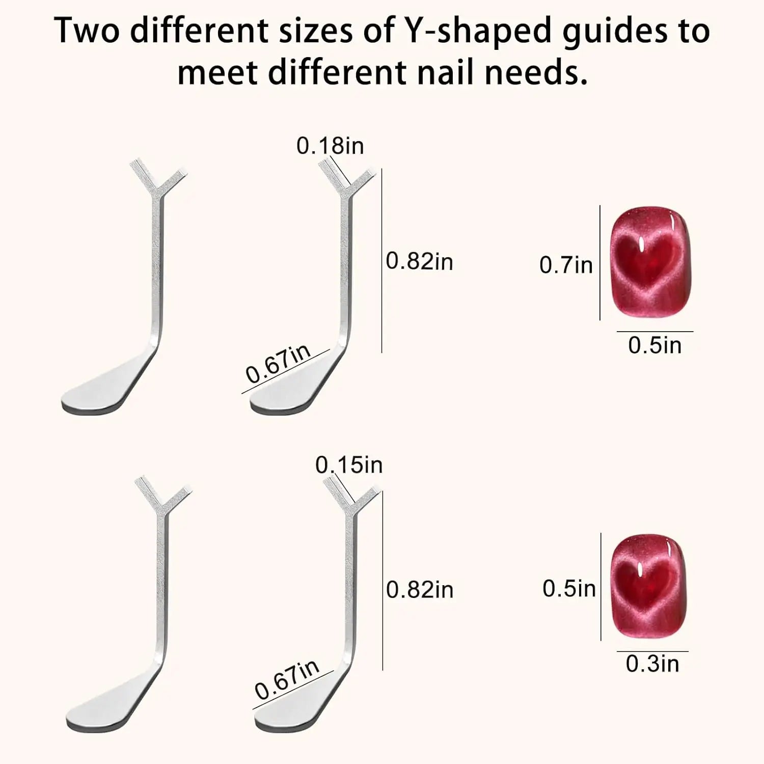 2Pcs Cat's Eye Nail Magnet for Heart-Shaped Effects - Smarsty