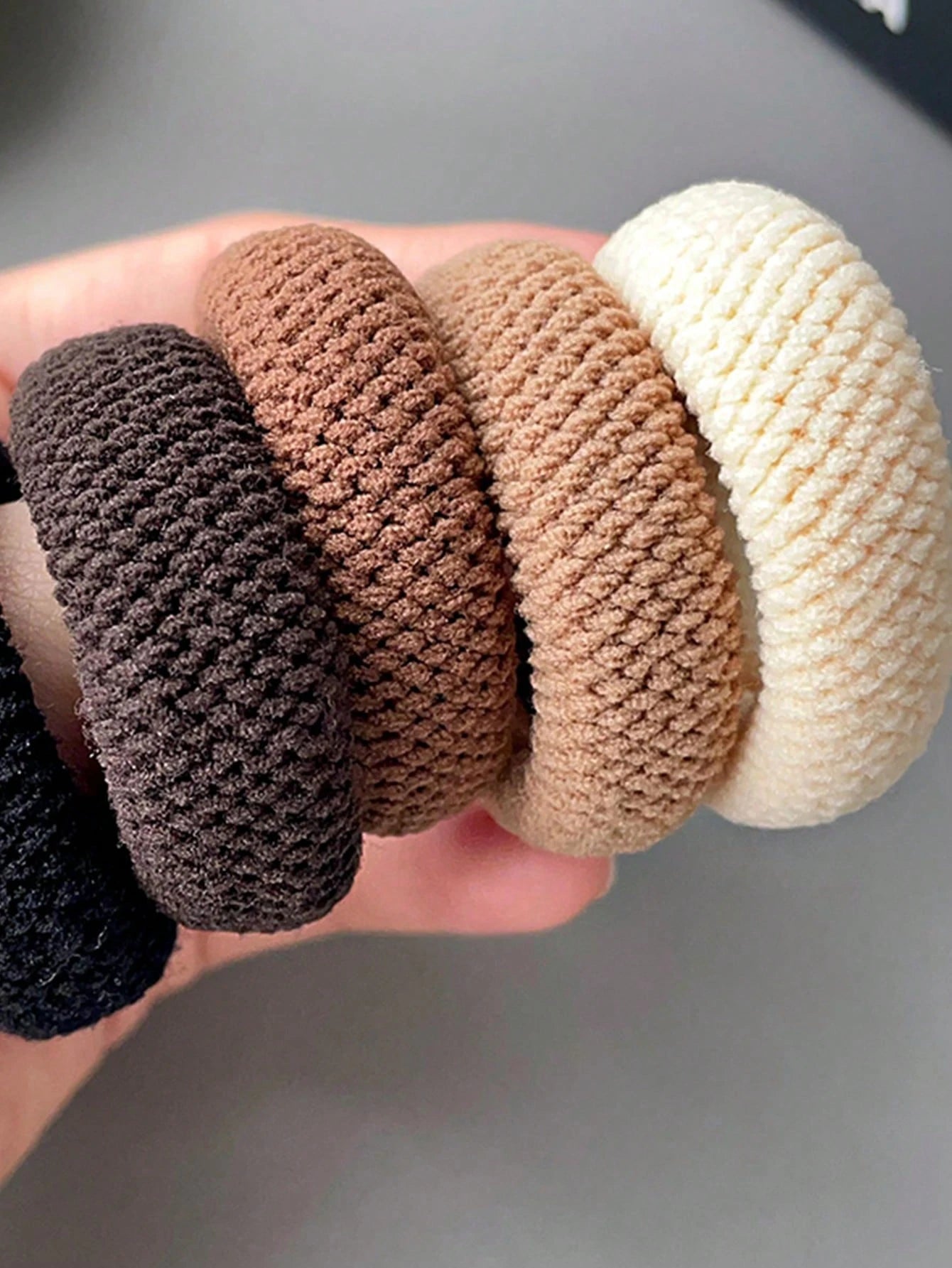 5/10 Mix Color High Elasticity Thickened Versatile Simple Scrunchies, Hair-Friendly (Random Color) Hair Ties Hair Rope - Smarsty
