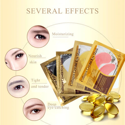 Gold Collagen Crystal Eye Masks for Firming and Moisturizing - Smarsty