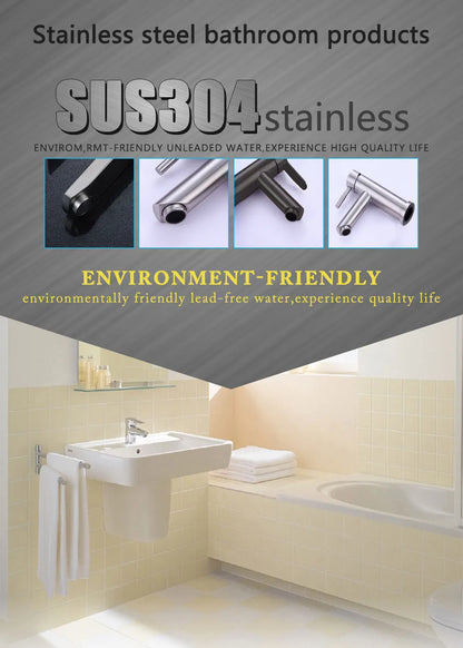 Black Square Bathroom Faucet Hot and Cold Mixer - Smarsty