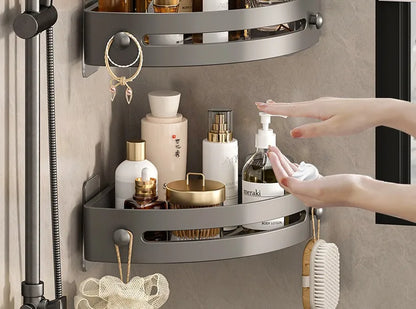2PCS No Drill Bathroom Shelves for Easy Storage - Smarsty