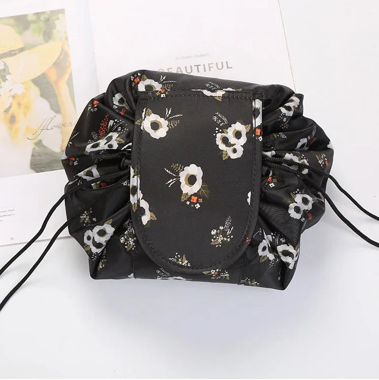 Women Drawstring Cosmetic Bag Travel Storage Makeup Bag Organizer Female Make Up Pouch Portable Waterproof Toiletry Beauty Case - Smarsty