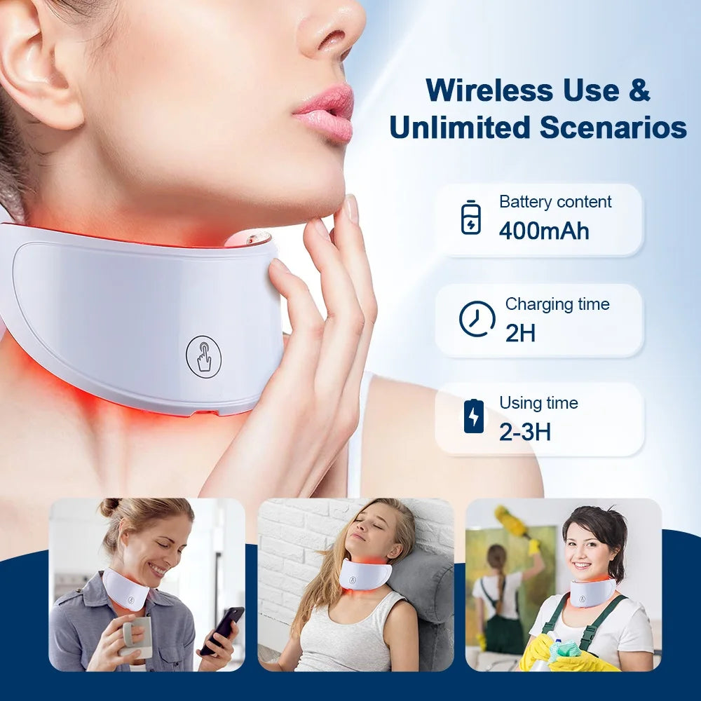 Neck LED Lift Mask for Skin Tightening and Rejuvenation - Smarsty