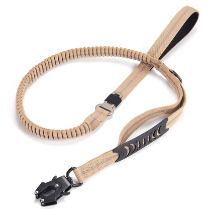 Reflective Bungee Dog Leash with Car Seatbelt Attachment - Smarsty