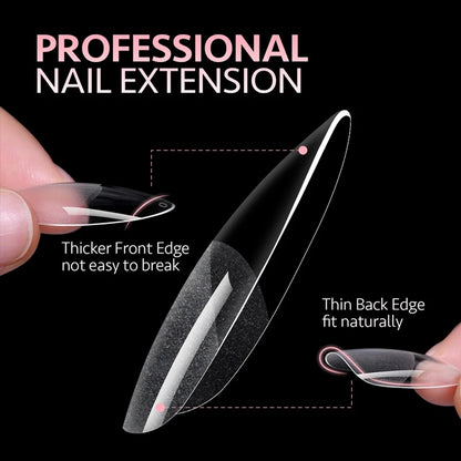 Long Round Fake Nails 120 Piece Set for Easy DIY - Smarsty