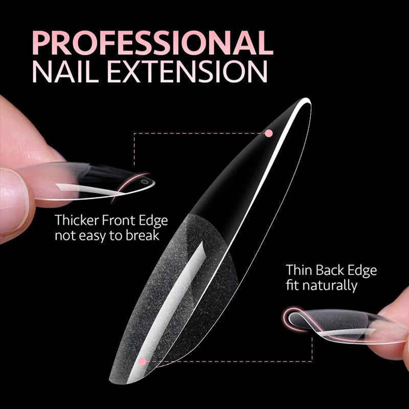 Long Round Fake Nails 120 Piece Set for Easy DIY - Smarsty