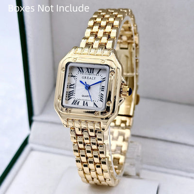 Light Luxury Gold Stainless Steel Women's Quartz Watch - Smarsty