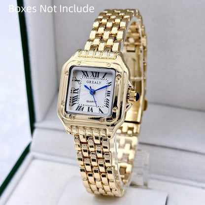 Light Luxury Gold Stainless Steel Women's Quartz Watch - Smarsty