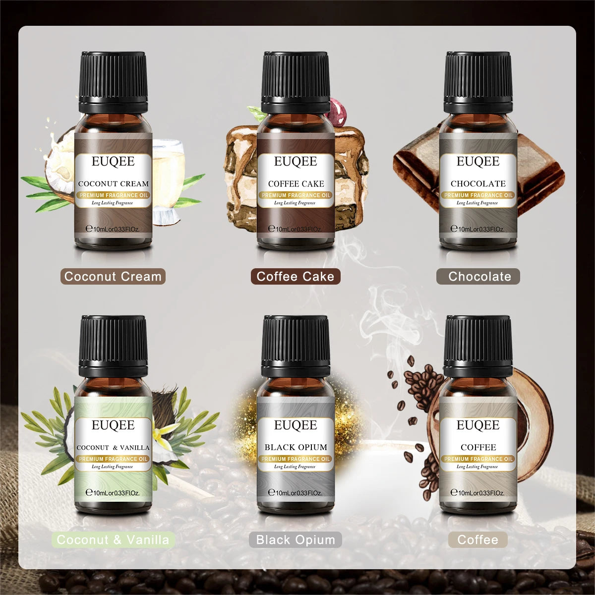 EUQEE 6 Piece Fragrance Oil Set for Diffusers - Smarsty