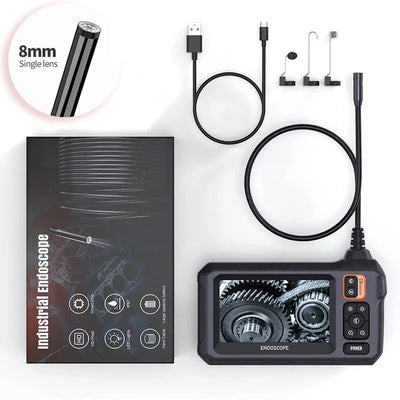 Industrial Endoscope Camera 8mm HD1080P 4.3inch IPS Screen 1080P Pipe Inspection Camera for Car Repair IP67 Waterproof 8 LEDS - Smarsty
