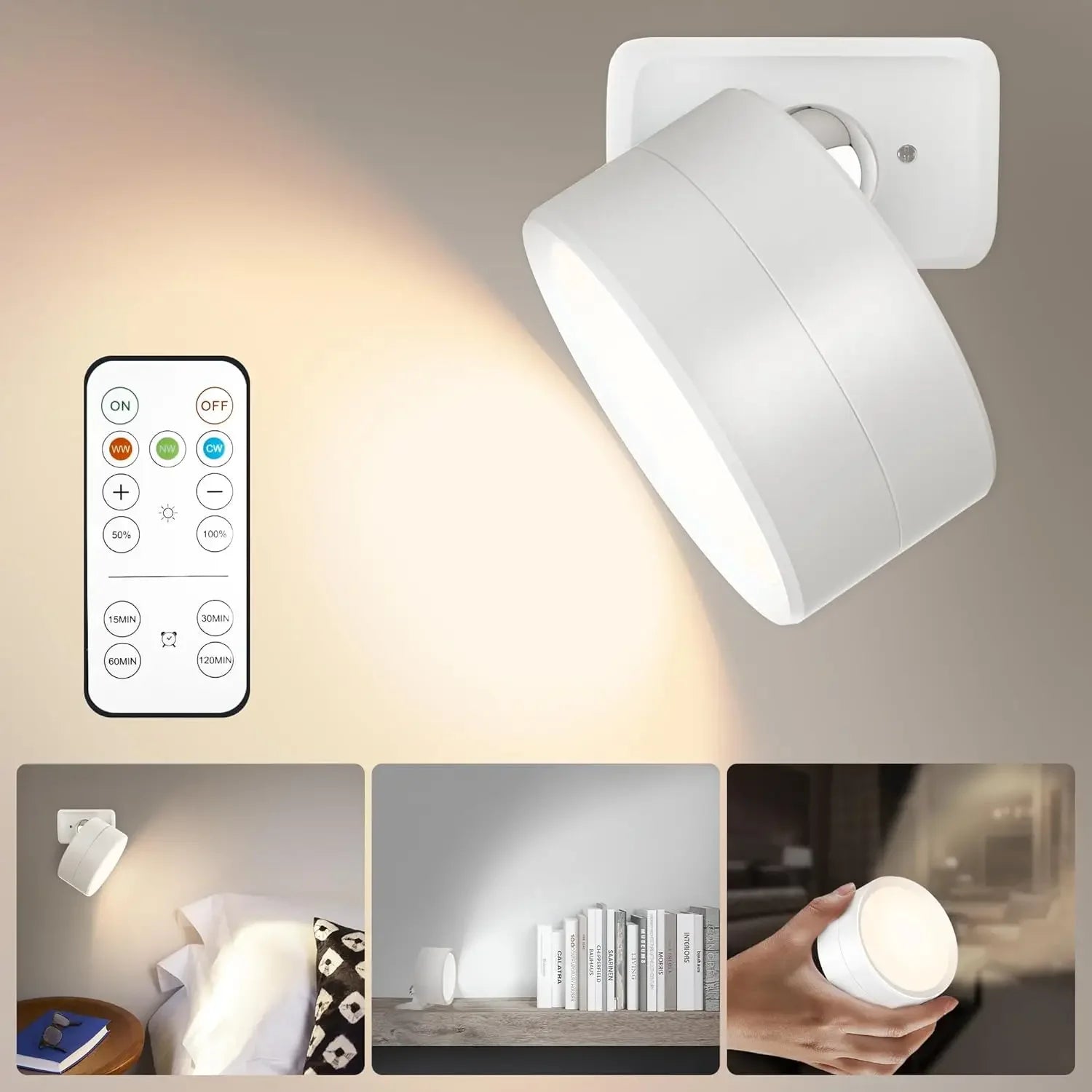 Magnetic LED Wall Light with Dimmable Feature - Smarsty