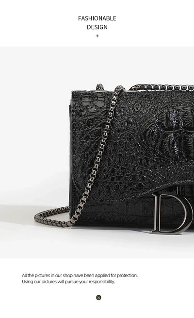 Luxurious Women's Sequined Crossbody Handbag With Chains - Smarsty