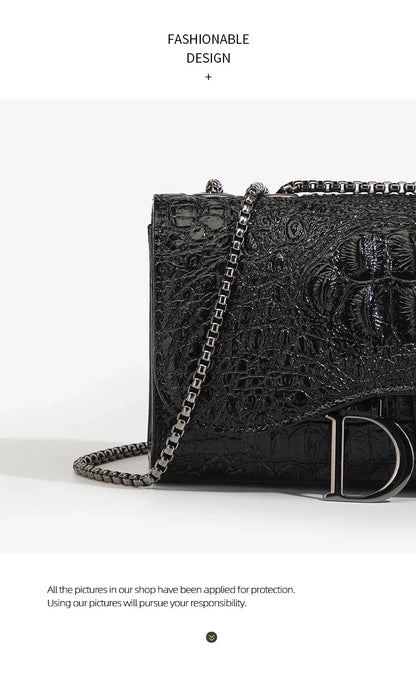 Luxurious Women's Sequined Crossbody Handbag With Chains - Smarsty
