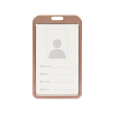 Employee Aluminium Alloy Plastic Credit Card  ID Card Cover Case Work Identity Badge Card Cover Bag Women Men Work Card Holders - Smarsty