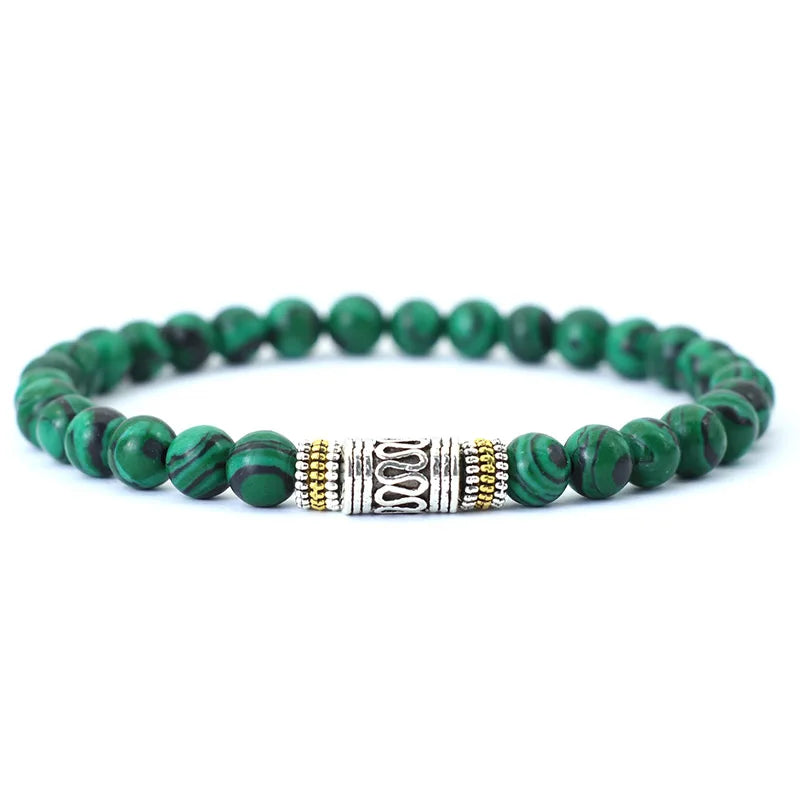 Minimalist 6mm Natural Stone Bracelet for Yoga Meditation - Smarsty