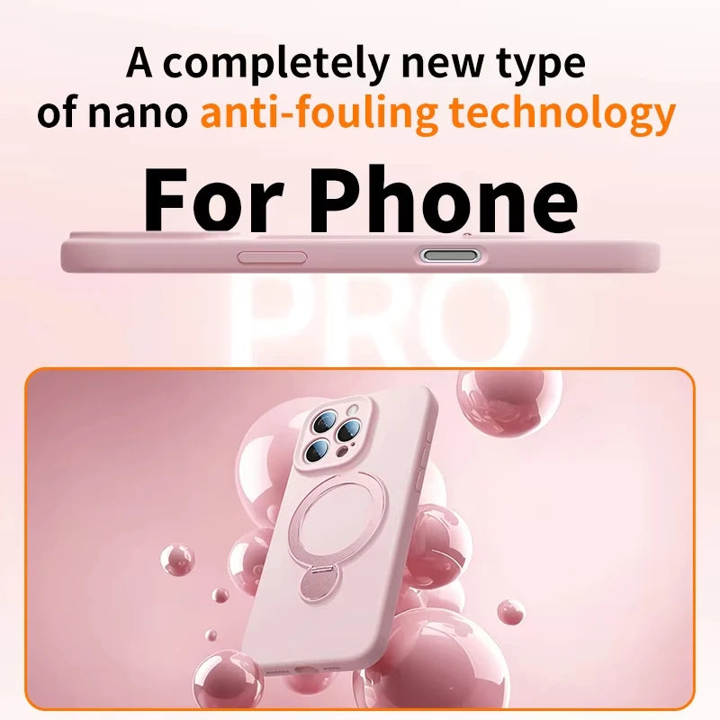 For iPhone 17 Pro Max Lanyard Magnetic Phone Case For iPhone Air 16 13 15 14 Pro Max For Magsafe Wireless Charge Silicone Cover