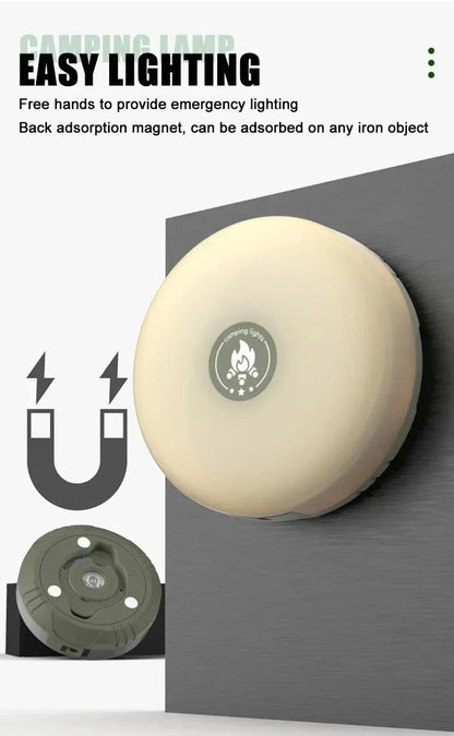 Camping String Lights,33Ft Light with Lanterns (2 in 1 Design),Camping Lights 2000mAh,IPX6 Waterproof,Rechargeable Flashlights by Smarsty