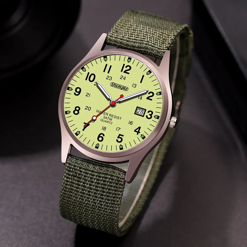 Luxury Mens Luminous Quartz Watch with Calendar - Smarsty