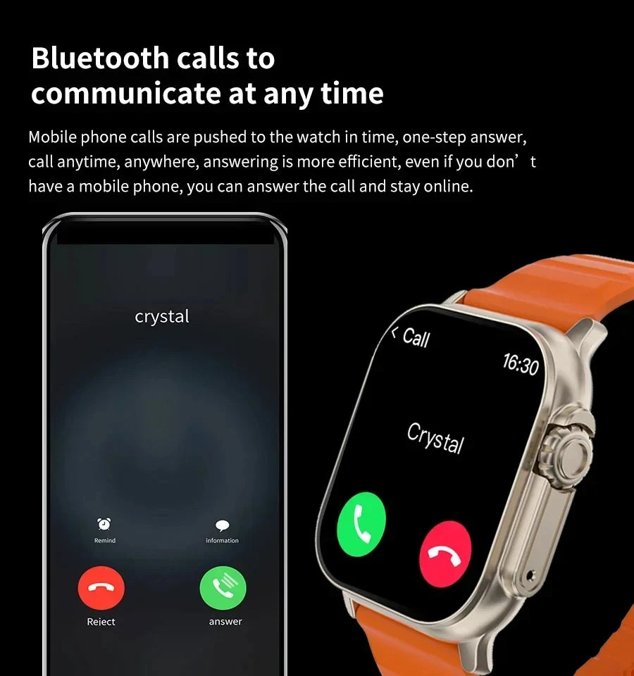 LAXASFIT T900 Ultra Smartwatch with Heart Rate Monitor - Smarsty