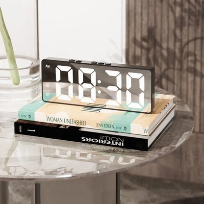 LED Digital Alarm Clock with Voice Control and Dual Snooze - Smarsty