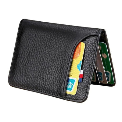 Men's Wallet Short Wallet Card Holder Fashion Thin Multi Card Business Soft Leather Wallet for Men Bolsa Feminina Coin Purse - Smarsty