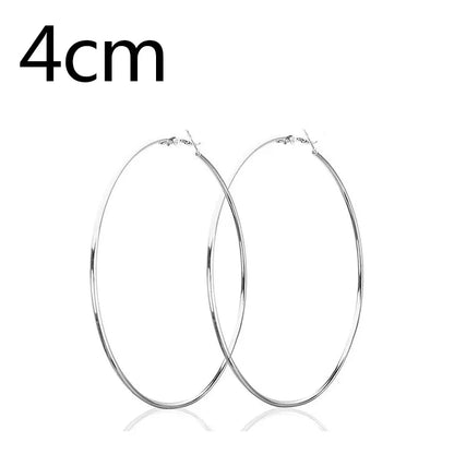 Stainless Steel Hoop Earrings Two Pair Adjustable Sizes - Smarsty
