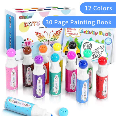 Ohuhu Washable Large Dot Makers Bingo Pen Mini Graffiti Flowing Pen Washable Paint Signature Pen Watercolor Pen Painting Tools - Smarsty
