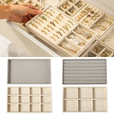 Velvet Jewelry Display Tray for Organized Storage - Smarsty