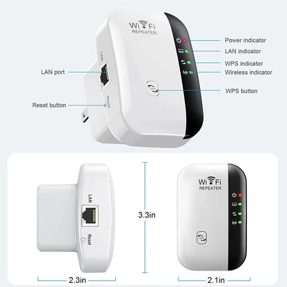 WiFi Repeater Signal Amplifier for Extended Coverage - Smarsty