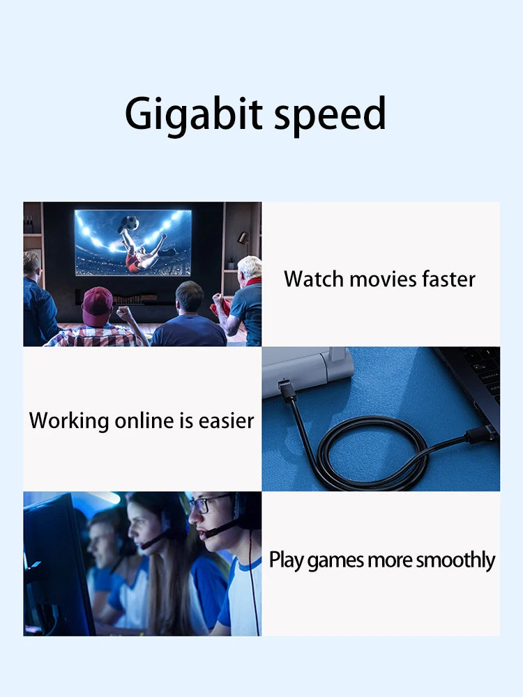 High Speed Cat6 Flat Ethernet Cable 1000Mbps - Smarsty